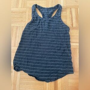 Lululemon Athletica Charcoal Striped Tank Top
